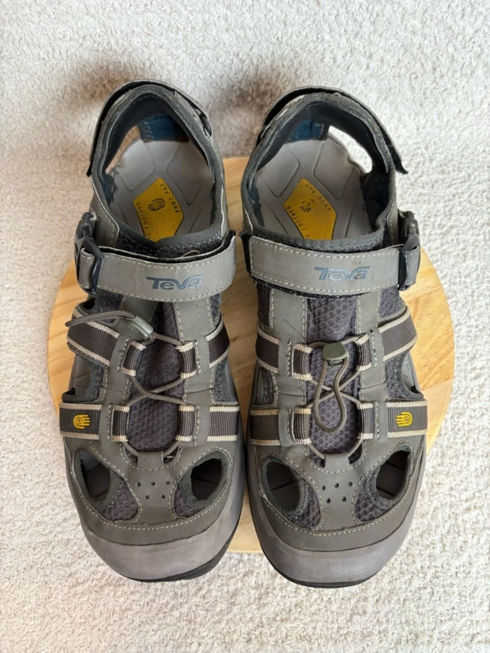 Teva Sandals Mens 11.5 Omnium 2 Closed Toe Water Sport Shoe Adjustable in Gray